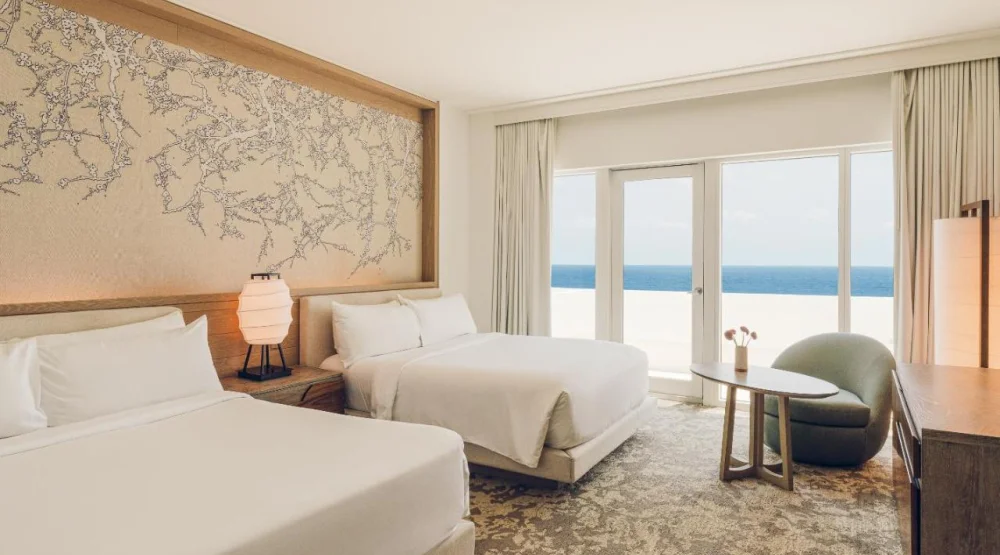 Ocean View Two Queen with Balcony at Nobu Hotel Miami Beach