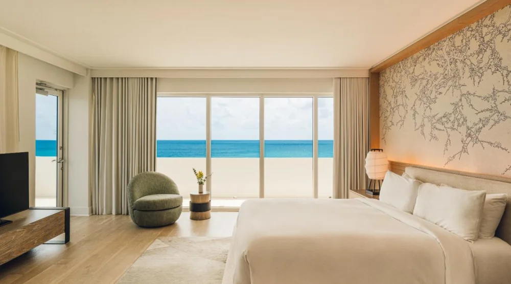 Zen Ocean View Suite King with Balcony at Nobu Hotel Miami Beach