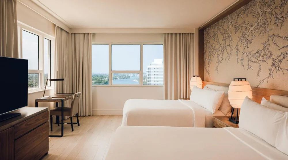 Bay View Junior Suitetwo Queen at Nobu Hotel Miami Beach