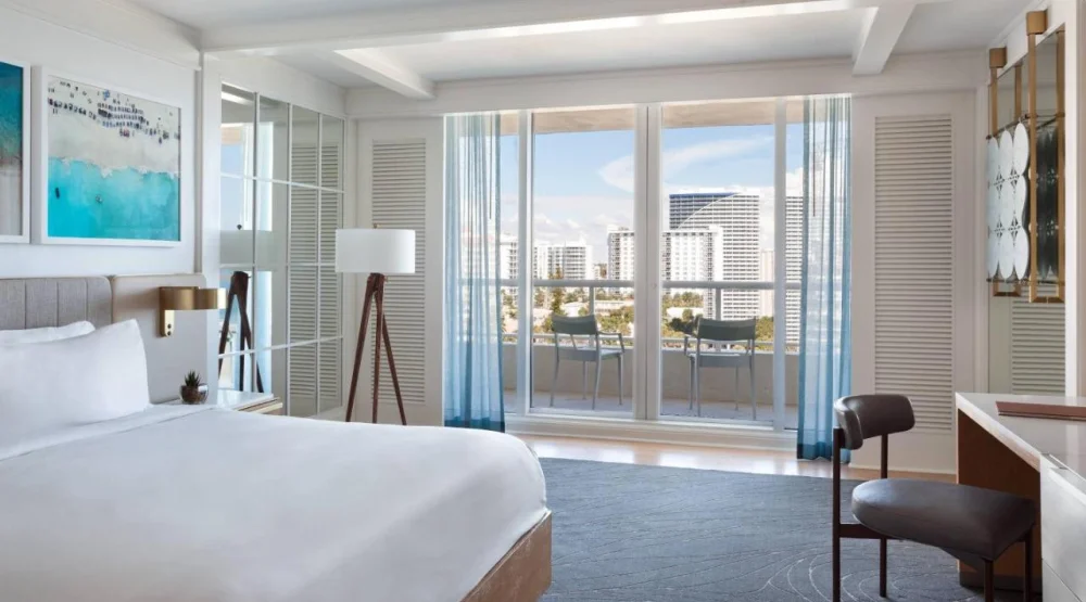 King Room with Partial Ocean View at The Ritz-Carlton Fort Lauderdale