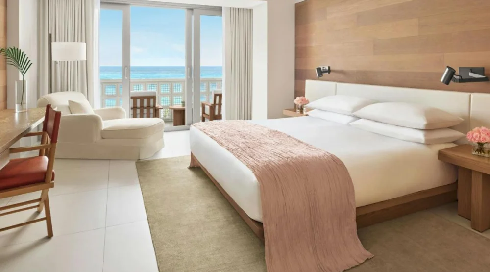 King Room with Balcony and Oceanfront View at The Miami Beach EDITION