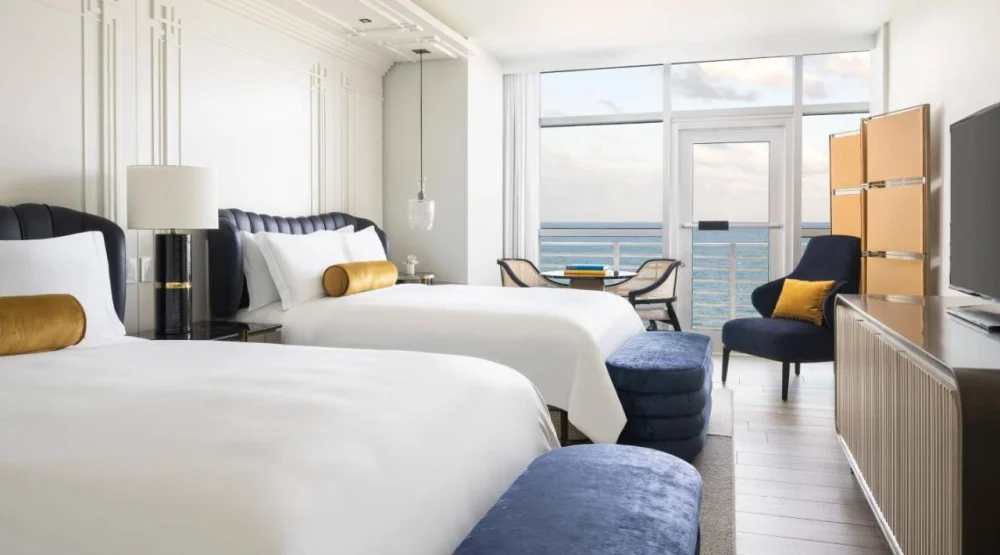Ocean View Room with Two Double Beds at The Ritz-Carlton South Beach