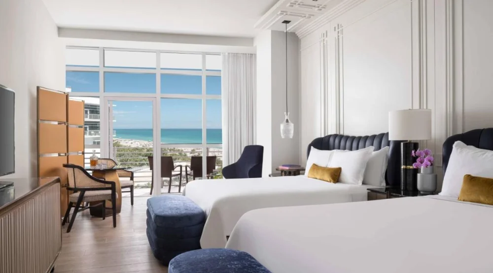 Partial Ocean View Room with Two Double Beds at The Ritz-Carlton South Beach