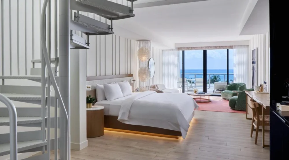 Ocean Front Rooftop Bi-level Suite with Plunge Pool at W South Beach Hotel
