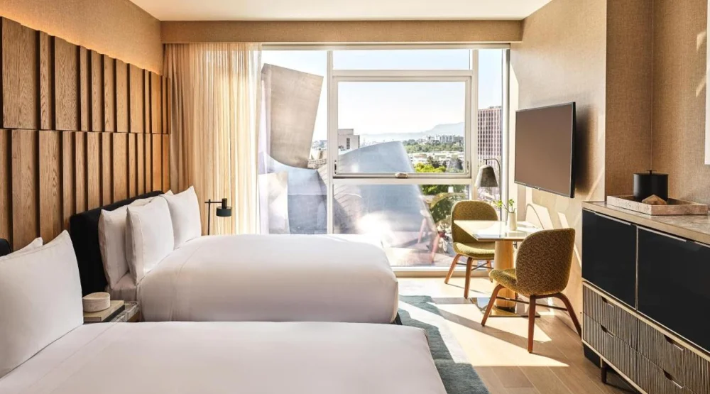 Premium Room with Two Full Beds at Conrad Los Angeles