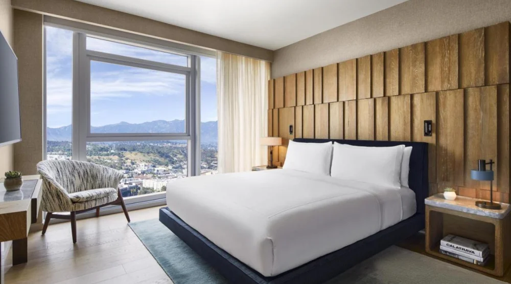 One Bedroom Premium King Suite with Mountain View at Conrad Los Angeles