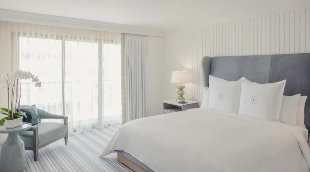 Corner One Bedroom King Suite with Oceanfront at Regent Santa Monica Beach