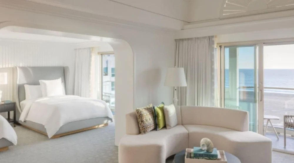 The 720 Queen Room with Ocean View at Regent Santa Monica Beach