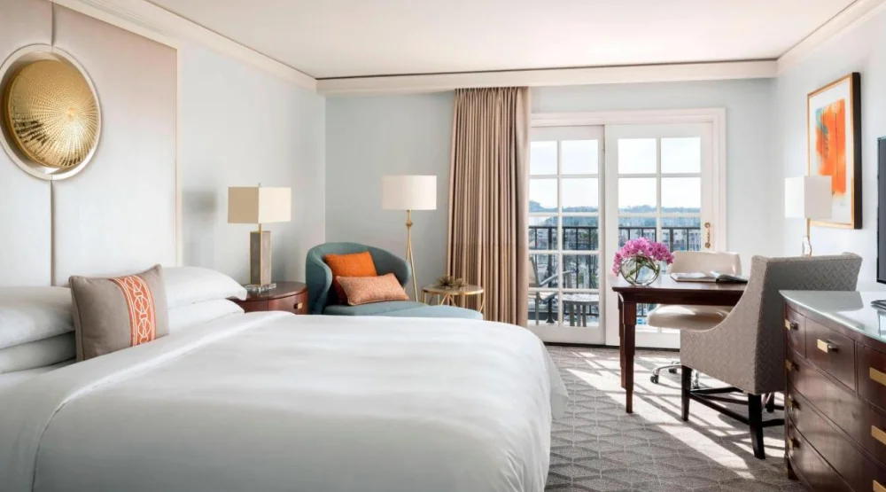 Guest Room with King Bed Marina View and Balcony at The Ritz-Carlton Marina Del Rey