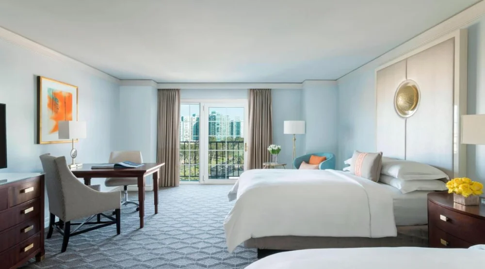 Club Level Guest Room with Two Double Beds and Balcony at The Ritz-Carlton Marina Del Rey