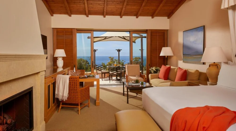 One Bedroom King Suite with Balcony and Ocean View at The Resort At Pelican Hill