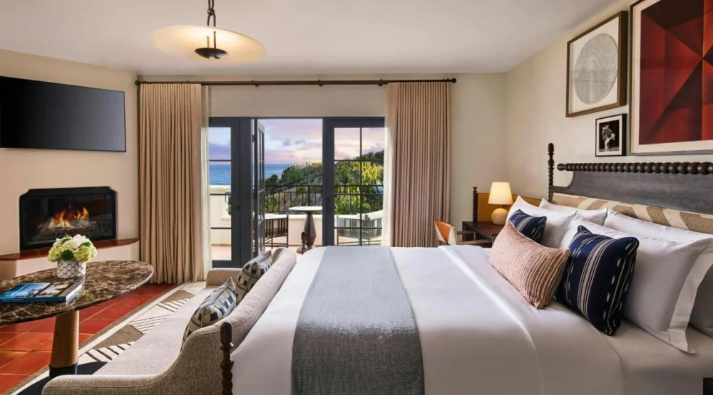 King Room with Balcony and Partial Ocean View at The Ritz-Carlton Bacara Santa Barbara