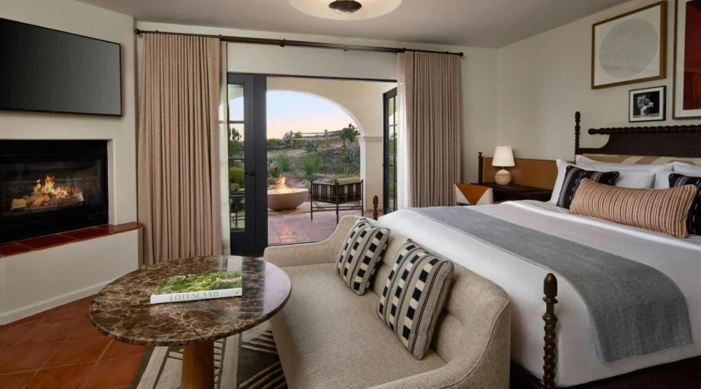 King Room with Fireplace and Partial Ocean View at The Ritz-Carlton Bacara Santa Barbara