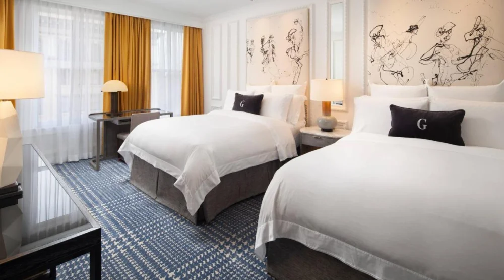 Grand Deluxe Tub, Guest Room, Two Queen, Top Floor at The US Grant Hotel