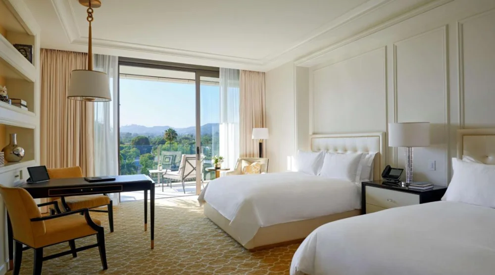 Deluxe Queen Room with Two Queen Beds and Terrace at Waldorf Astoria Beverly Hills