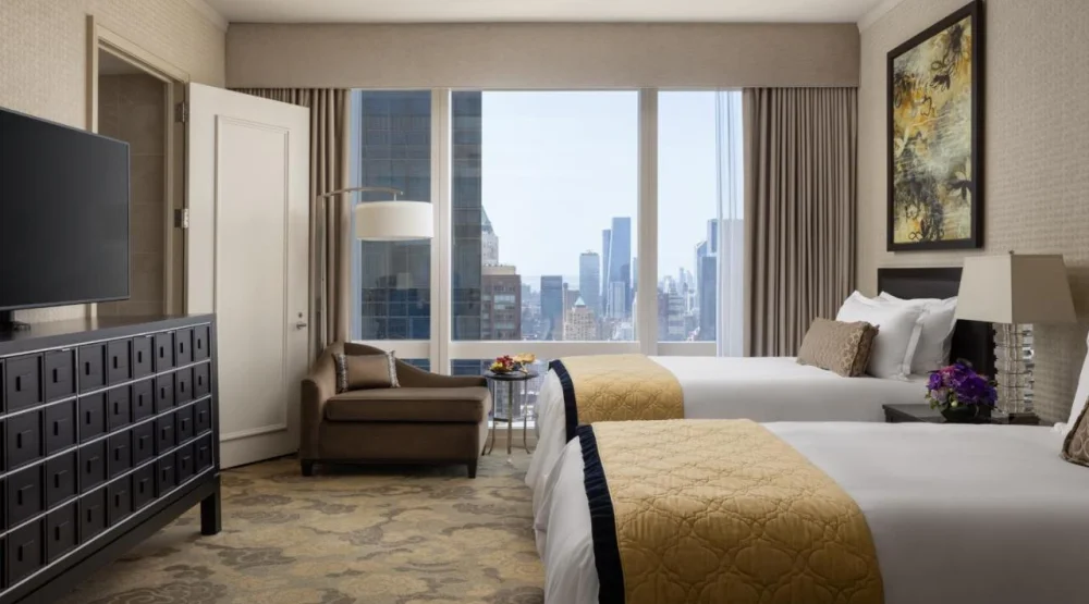 Twin Room with Hudson River View at Mandarin Oriental New York