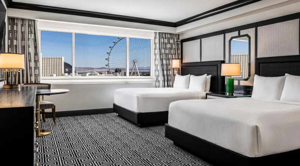 Colosseum Strip View Room Two Queens at Caesars Palace Hotel & Casino