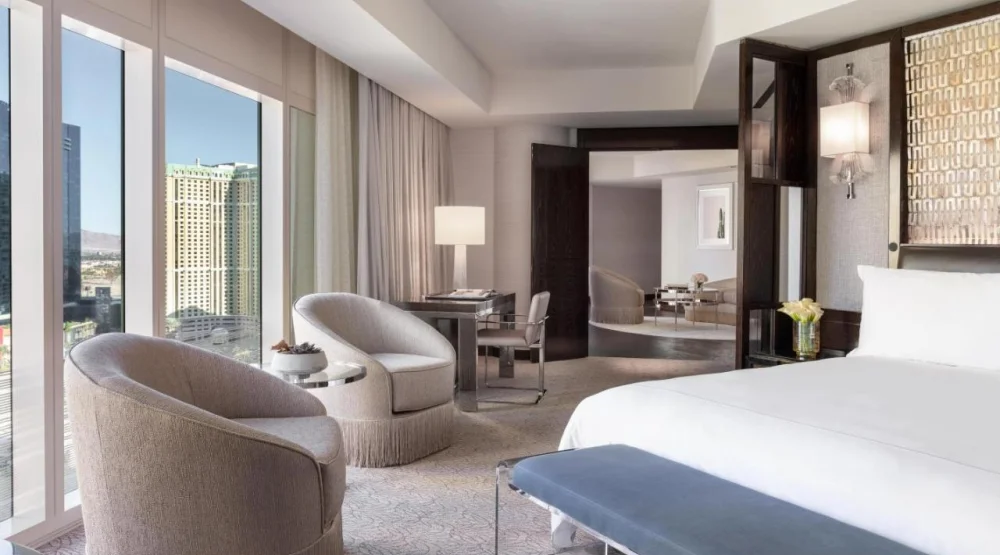 One Bedroom King Suite with City View at Waldorf Astoria Las Vegas