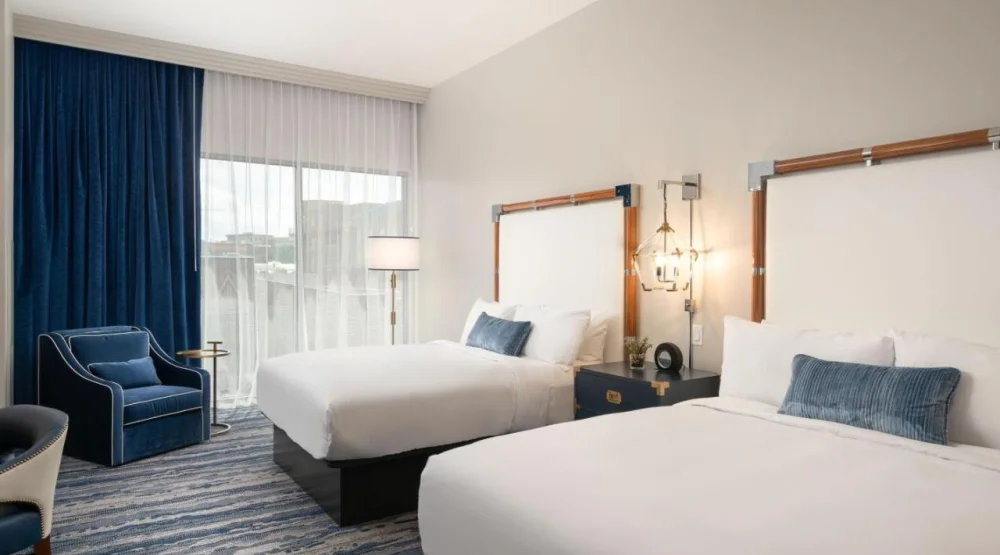 Queen Room with Two Queen and City View at JW Marriott Savannah Plant Riverside District