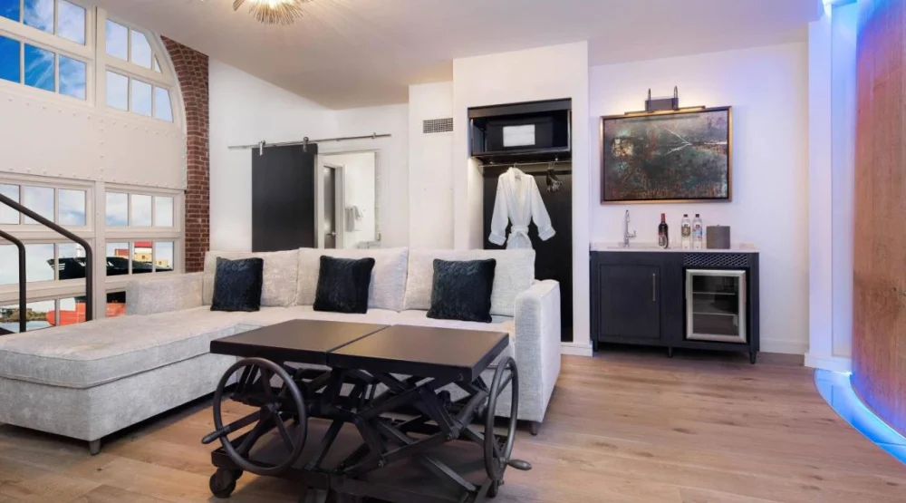 One Bedroom Bi-level King Loft with Sofa Bed at JW Marriott Savannah Plant Riverside District