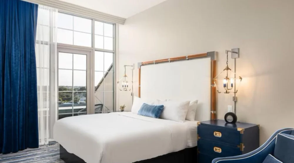 One Bedroom King Suite with Balcony and City View at JW Marriott Savannah Plant Riverside District