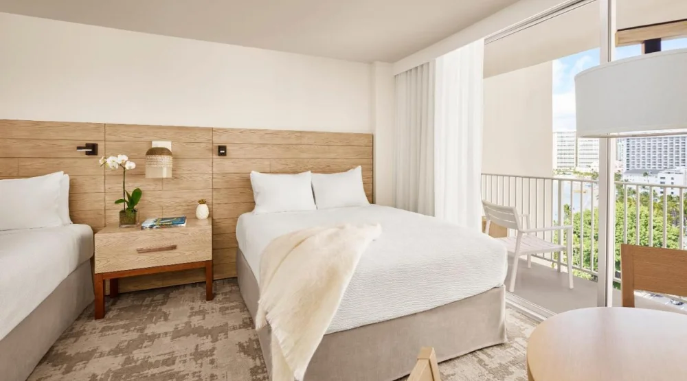 Ocean View Two Queen Beds at Alohilani Resort Waikiki Beach