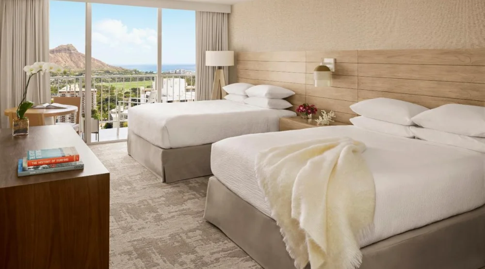 Diamond Head Ocean View Two Queens at Alohilani Resort Waikiki Beach
