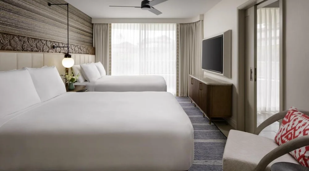 Suite with Two Double Beds Partial Ocean View at Fairmont Kea Lani Maui