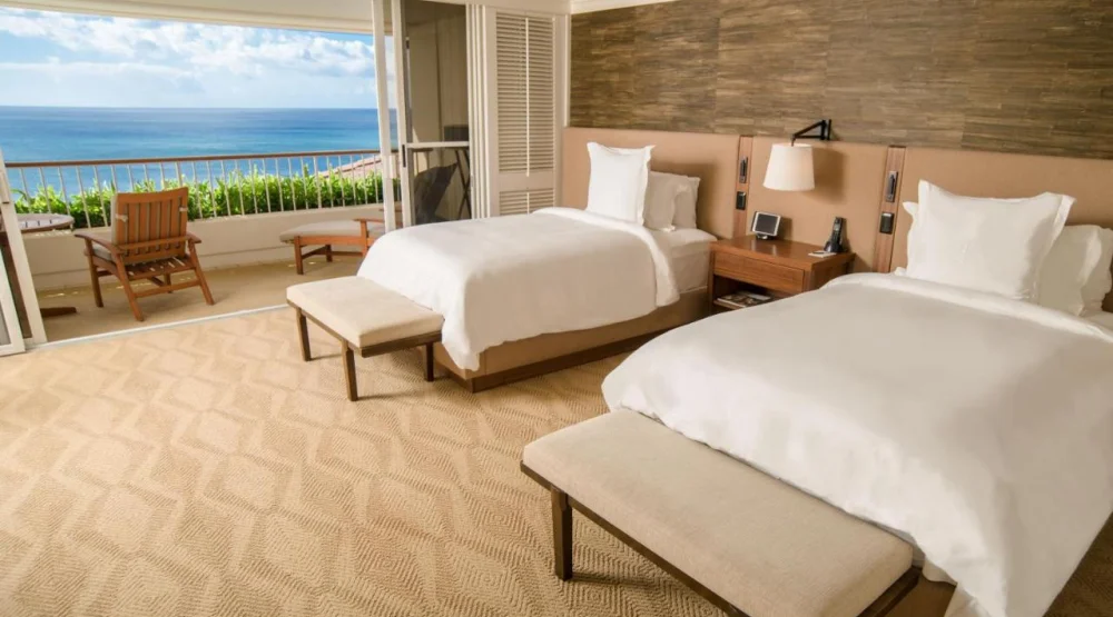 Oceanfront Studio Suite Double Beds at Four Seasons Resort Oahu at Ko Olina