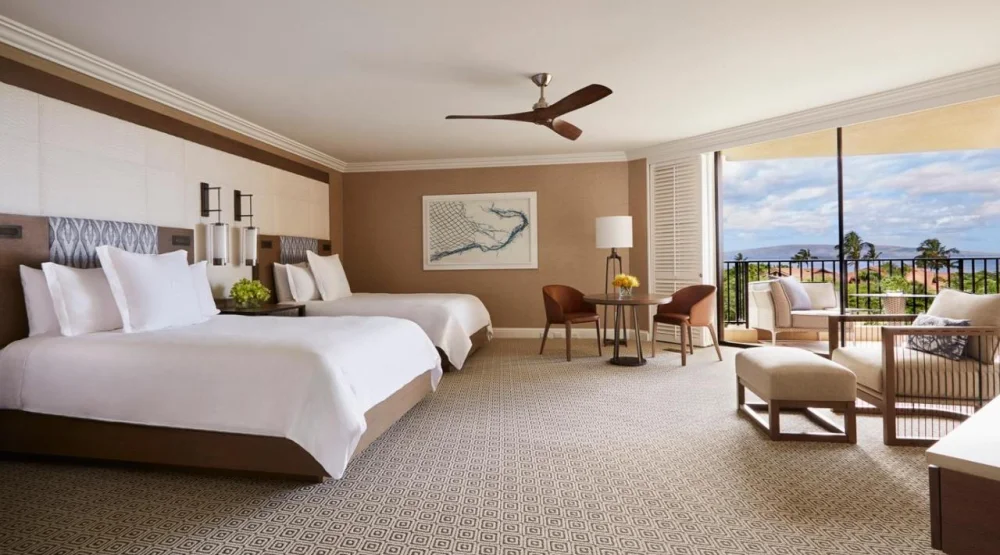 Ocean View Room with Two Queen Beds at Four Seasons Resort Maui at Wailea