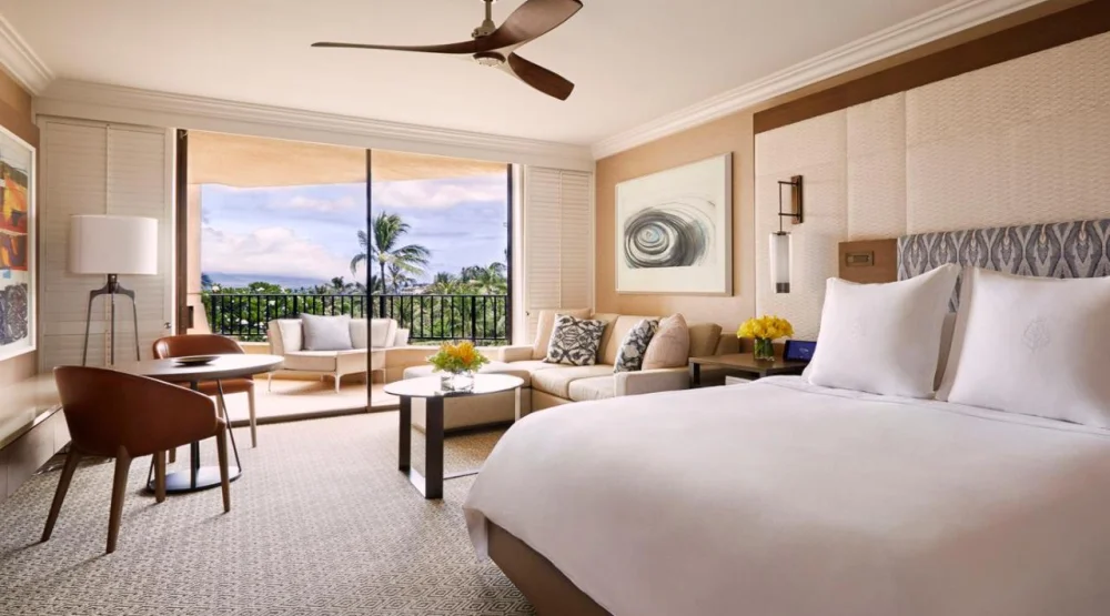 Deluxe Club Ocean View Room with King Bed at Four Seasons Resort Maui at Wailea