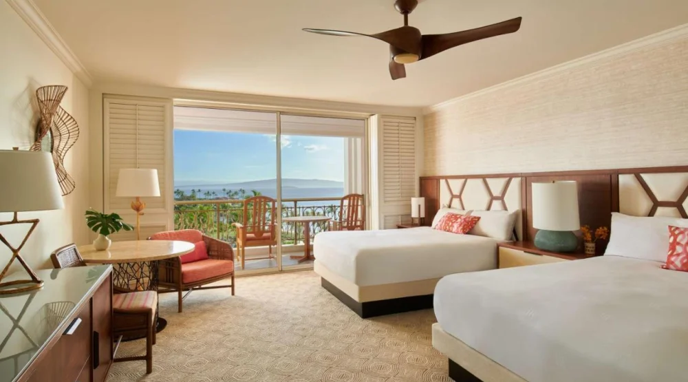 Deluxe Queen Room with Two Queen Beds and Ocean View at Grand Wailea Resort Hotel & Spa