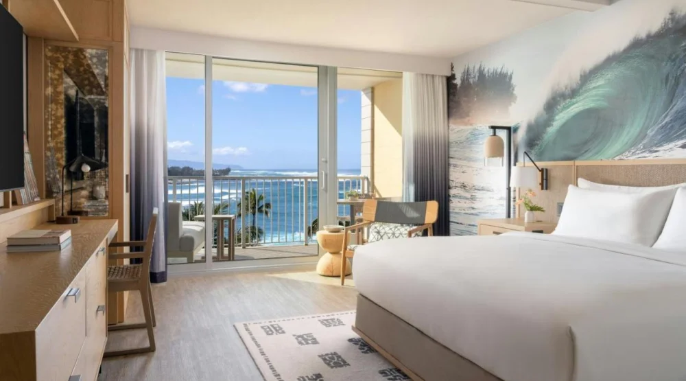 Premium King Room with Oceanfront - Top Floor at The Ritz-Carlton Oahu Turtle Bay