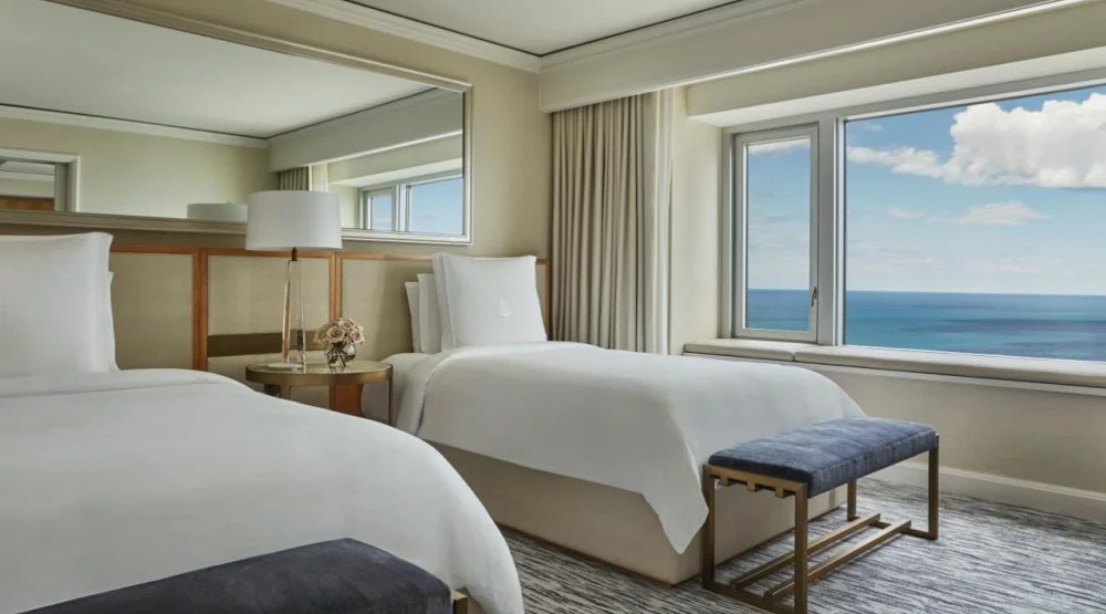Double Room with Two Double Beds and Lake View at Four Seasons Hotel Chicago