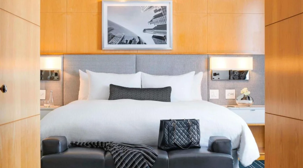 King Corner Suite with Sofabed  and Living Room at Sofitel Chicago Magnificent Mile