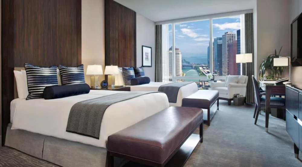 Deluxe Queen Room with Two Queen Beds and River View at Trump International Hotel & Tower Chicago
