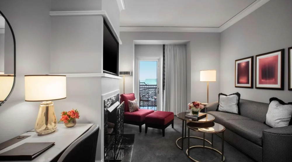 One Bedroom Suite with Fireplace and Terrace at Waldorf Astoria Chicago