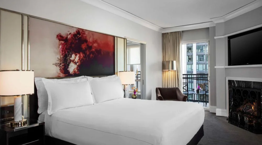 King Room with Terrace and Fireplace at Waldorf Astoria Chicago