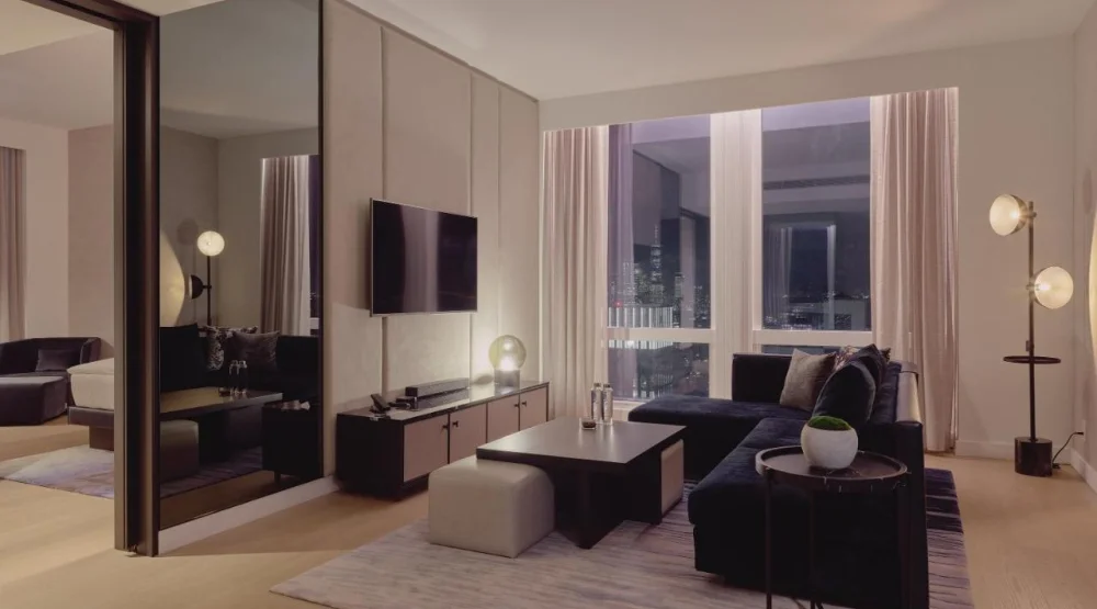 Premier Vessel View One Bedroom Corner Suite, One King Bed at Equinox Hotel New York