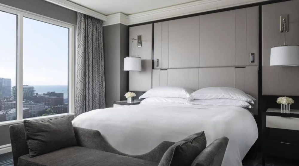 One Bedroom Junior King Suite with Sofa Bed and Lake View at The Ritz-Carlton Cleveland