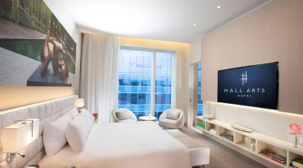 Avant Garde Junior King Suite with City View at HALL Arts Hotel Dallas Curio Collection by Hilton