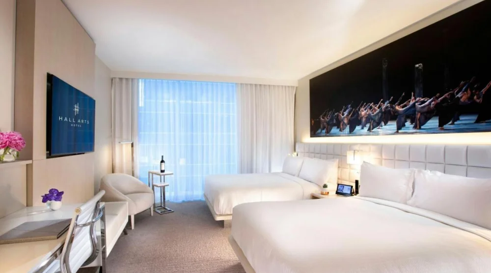 Hall Supreme Deluxe Queen Room with Two Queen Beds at HALL Arts Hotel Dallas Curio Collection by Hilton