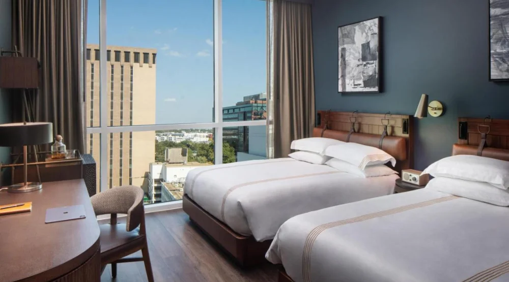 Queen Room with Two Queen Beds at Thompson San Antonio Riverwalk