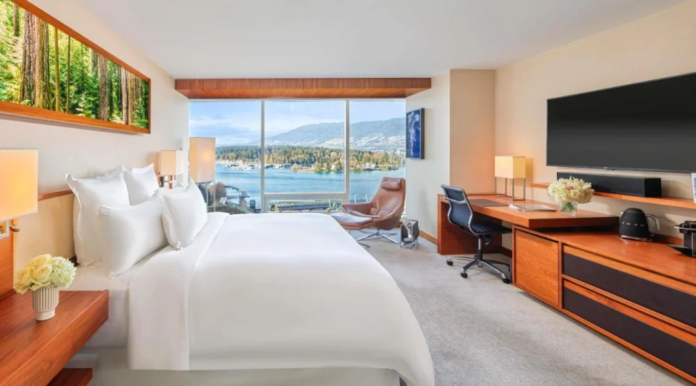 Signature Harbor and Mountain View Room with King Bed at Fairmont Pacific Rim
