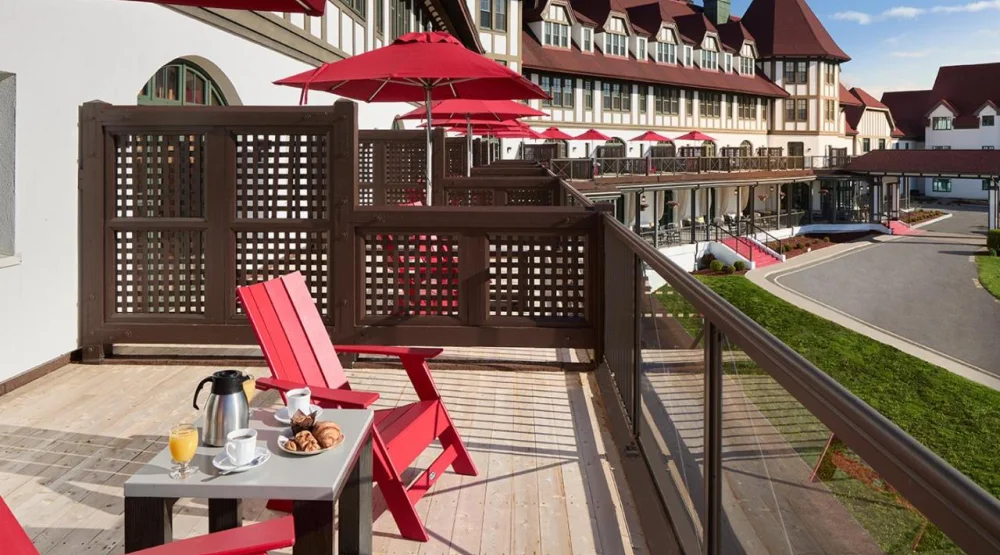 Patio, Guest Room, One Queen, Garden View, Balcony at The Algonquin Resort St. Andrews by the Sea