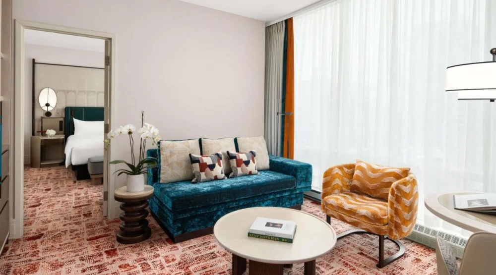 One Bedroom Golden Mile King Suite with Sofa Bed and Mont Royal View at Sofitel Montreal Golden Mile