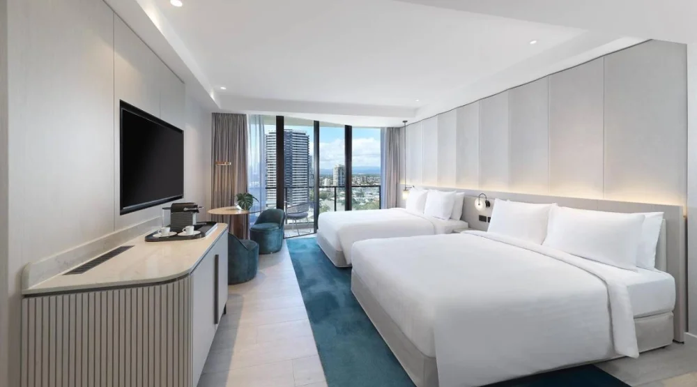 Double Room with Two Double Beds and Mountain View at JW Marriott Gold Coast Resort & Spa
