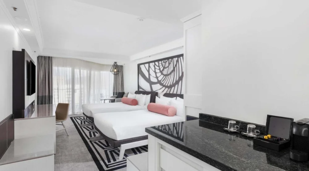 Rejuvenated Superior Twin with City and Mountain View at Pullman Cairns International