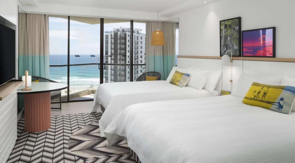 Deluxe Ocean View Twin at QT Gold Coast