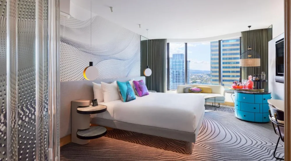 King Room with Partial River View and High Floor – Deluxe King at W Brisbane